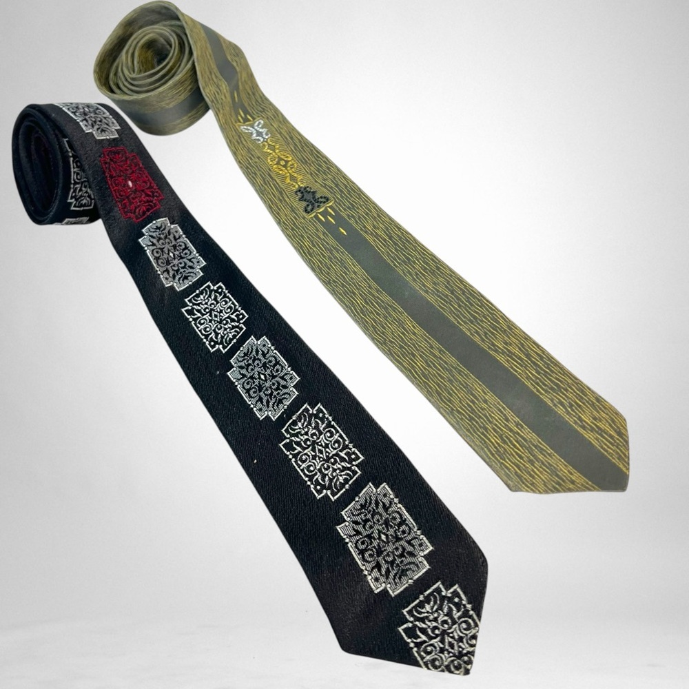 60s Mod Neckties With Picture Frames By WHEMBLY